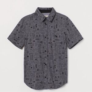 L.O.G.G H&M Men’s Stylish Gaming Graphic Print Men's Casual Shirt